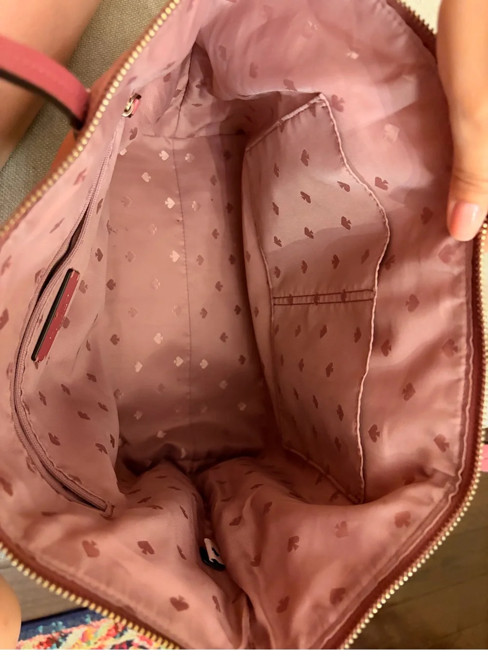 kate spade Pink Nylon Tote with Gold Hardware